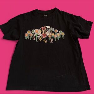 Womens Uniqlo Black Minnie Mouse T-Shirt